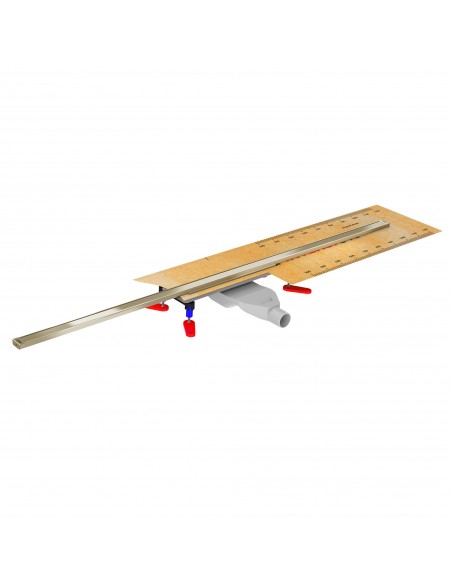 Linear Drain Kit: Trimmable Linear Drain with Brass Lin cover and UNO waste system