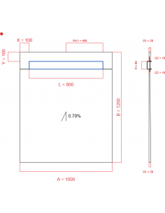 Showerlay Wiper 1 way 1000...