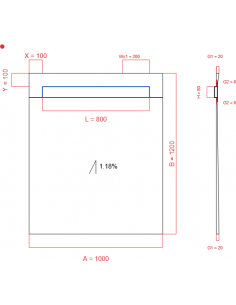 Showerlay Wiper 1 way 1000...