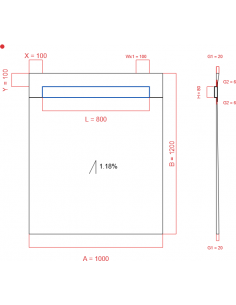 Showerlay Wiper 1 way 1000...