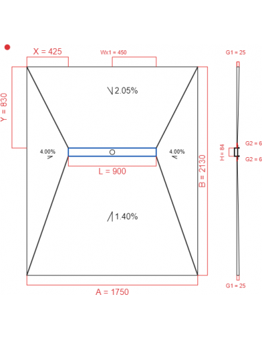 Showerlay Wiper 4 way 1750 x 2130 mm...