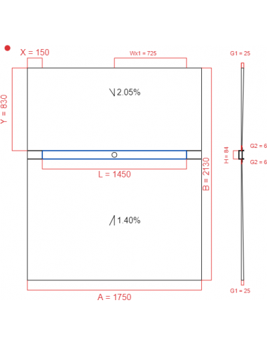 Showerlay Wiper 2 way 1750 x 2130 mm...