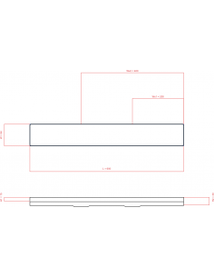 Linear drain Wiper 600 mm...