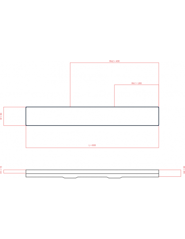 Linear drain Wiper 600 mm Classic...