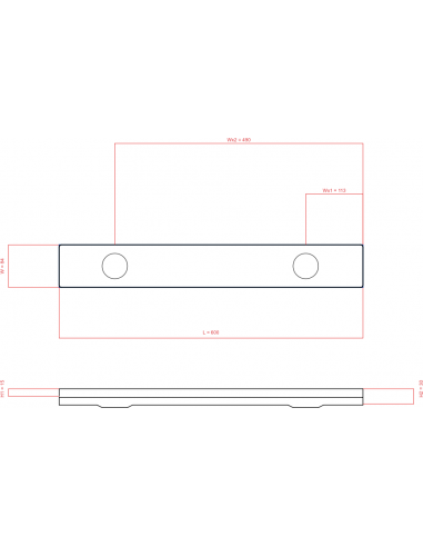 Linear drain Wiper 600 mm Classic...