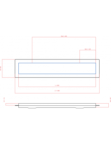 Linear drain Wiper 600 mm Premium...