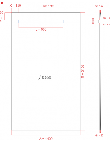 Laybase Wiper 1 way 1400 x 2400 mm...