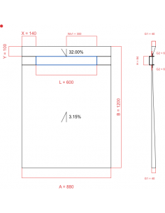 Showerlay Wiper 2 way 880 x...