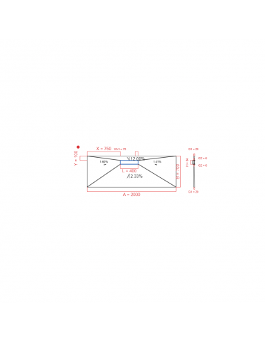 Showerlay Wiper 4 way 2000 x 700 mm...