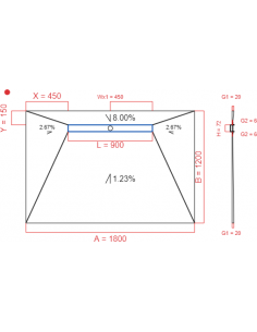 Showerlay Wiper 4 way 1800...