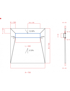 Showerlay Wiper 4 way 700 x...