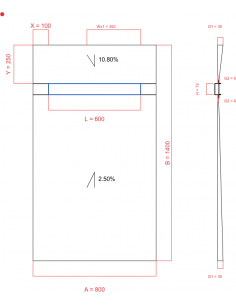 Showerlay Wiper 2 way 800 x...