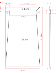 Showerlay Wiper 4 way 1400...
