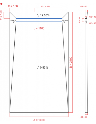 Showerlay Wiper 4 way 1400 x 2400 mm...