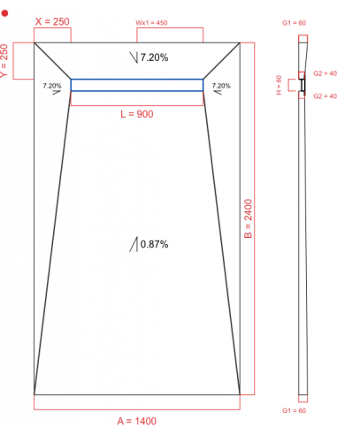 Showerlay Wiper 4 way 1400 x 2400 mm...