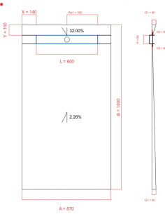 Showerlay Wiper 2 way 870 x...