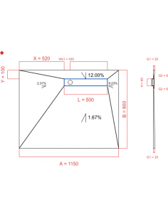 Showerlay Wiper 4 way 1150...