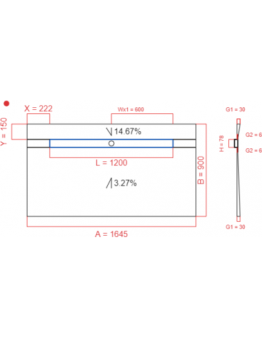 Resinbase Wiper 2 way 1645 x 900 mm...