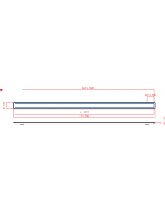 Linear drain Wiper 2000 mm...
