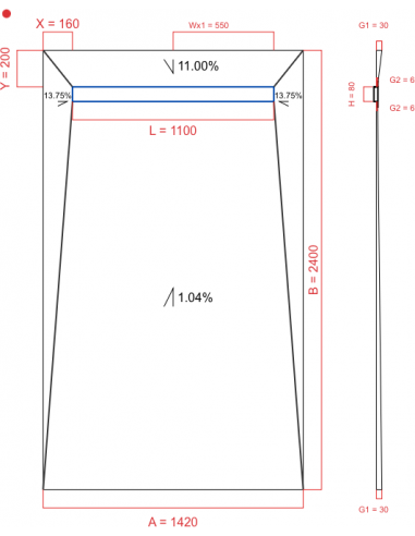 Laybase Wiper 4 way 1420 x 2400 mm...