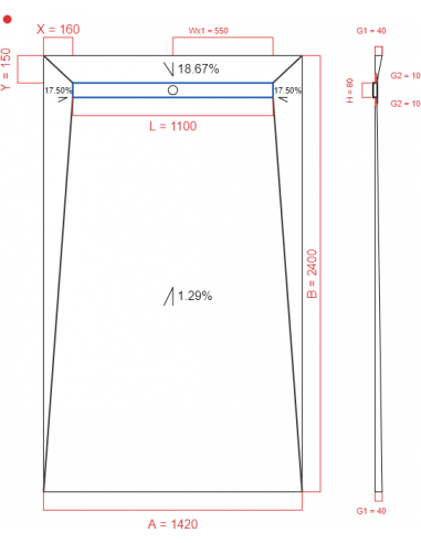 Laybase Wiper 4 way 1420 x 2400 mm...