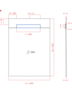 Showerlay Wiper 1 way 1045...