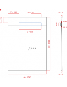 Showerlay Wiper 1 way 1045...