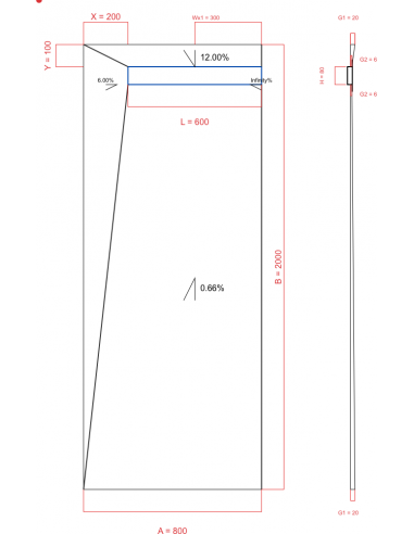 Laybase Wiper 4 way 800 x 2000 mm...