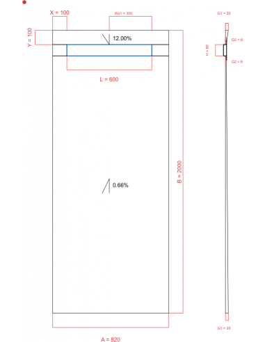 Laybase Wiper 2 way 820 x 2000 mm...