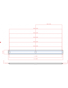 Linear drain Wiper 1200 mm...