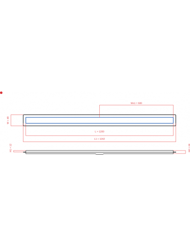 Linear drain Wiper 1200 mm Elite slim...