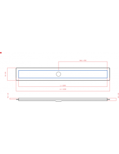 Linear drain Wiper 1000 mm...
