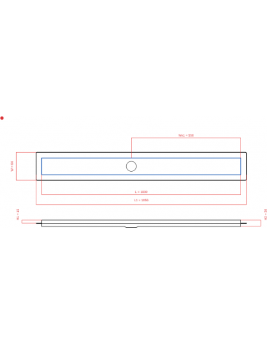 Linear drain Wiper 1000 mm Premium...