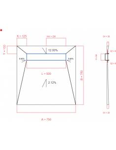 Showerbase Wiper 4 way 750...