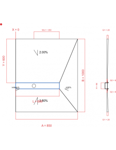 Showerlay Wiper 4 way 850 x...