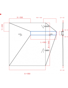 Showerbase Wiper 4 way 850...