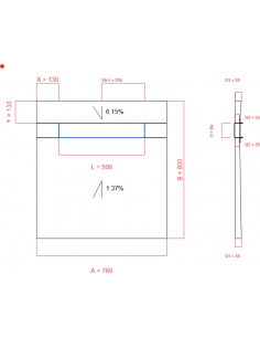 Showerlay Wiper 2 way 760 x...