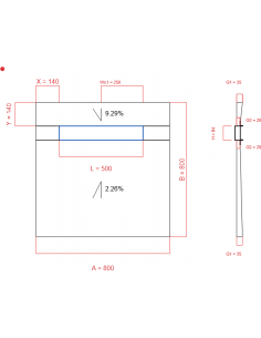 Showerlay Wiper 2 way 800 x...