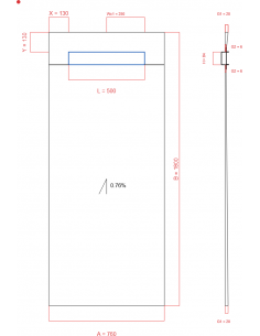 Showerlay Wiper 1 way 760 x...