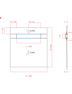 Showerlay Wiper 2 way 760 x...