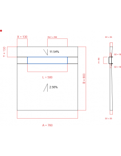 Showerlay Wiper 2 way 760 x...
