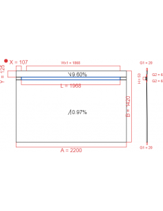 Showerlay Wiper 2 way 2200...