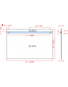 Showerlay Wiper 2 way 2200...