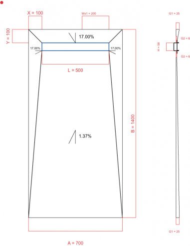 Resinbase Wiper 4 way 700 x 1400 mm...