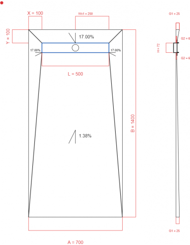 Resinbase Wiper 4 way 700 x 1400 mm...