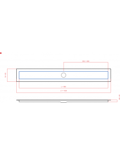 Linear drain Wiper 968 mm...