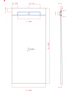Showerlay Wiper 1 way 900 x...