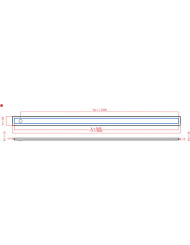 Linear drain Wiper 2600 mm Premium...