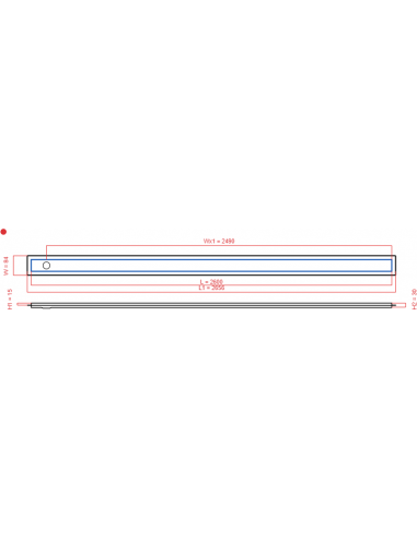 Linear drain Wiper 2600 mm Premium...