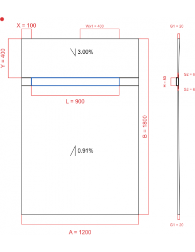 Showerlay Wiper 2 way 1200 x 1800 mm...